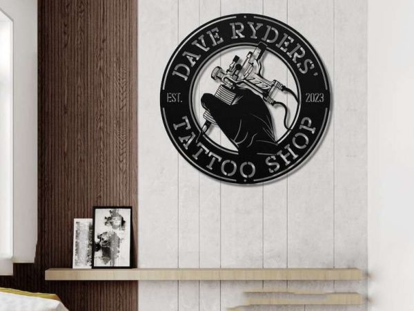 Personalized Tattoo Shop Sign Tattoo Studio Sign Tattoo Business Sign Tattoo Artist Gifts