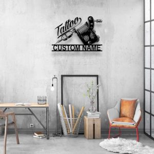 Personalized Tattoo Sign Tattoo Artist Metal Sign Ink Studio Decor Home Room Decoration 1