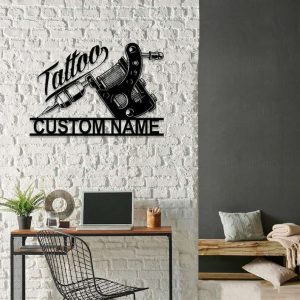 Personalized Tattoo Sign Tattoo Artist Metal Sign Ink Studio Decor Home Room Decoration 3