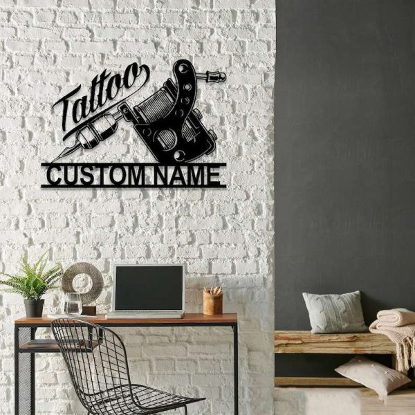 Personalized Tattoo Sign Tattoo Artist Metal Sign Ink Studio Decor Home Room Decoration