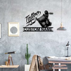 Personalized Tattoo Sign Tattoo Artist Metal Sign Ink Studio Decor Home Room Decoration 4