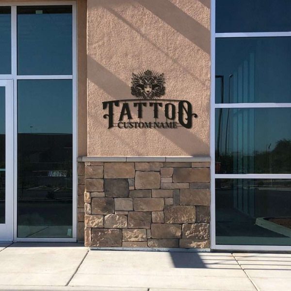 Personalized Tattoo Sign Tattoo Studio Decor Tattoo Room Sign Tattoo Lover Gifts Custom Metal Signs