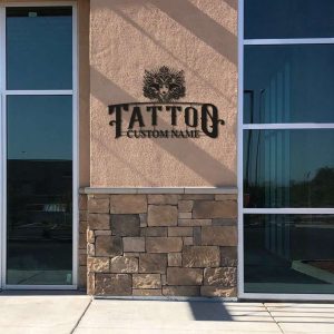 Personalized Tattoo Sign Tattoo Studio Decor Tattoo Room Sign Tattoo Lover Gifts Custom Metal Signs 6