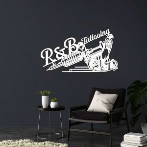 Custom Tattoo Logo Wall Sticker For Tattoo Salon Decor Vinyl