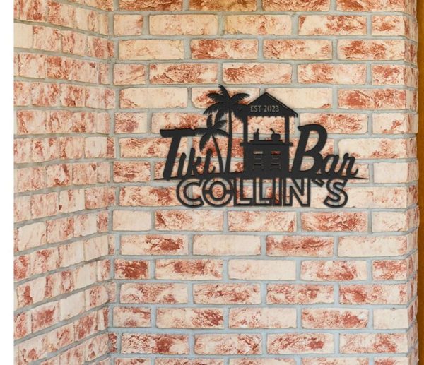 Personalized Tiki Bar Sign Beach Bar Decor Pool Bar Sign Tiki Lounge Sign For Tiki Backyard Pool Housewarming Gift