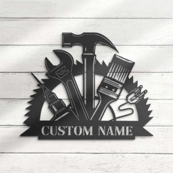 Personalized Tools Repair Sign Tools Shop Custom Metal Signs Workshop Sign Garage Decor