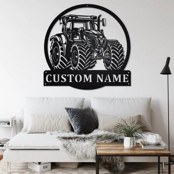 Personalized Tractor Driver Wall Art Birthday Gifts