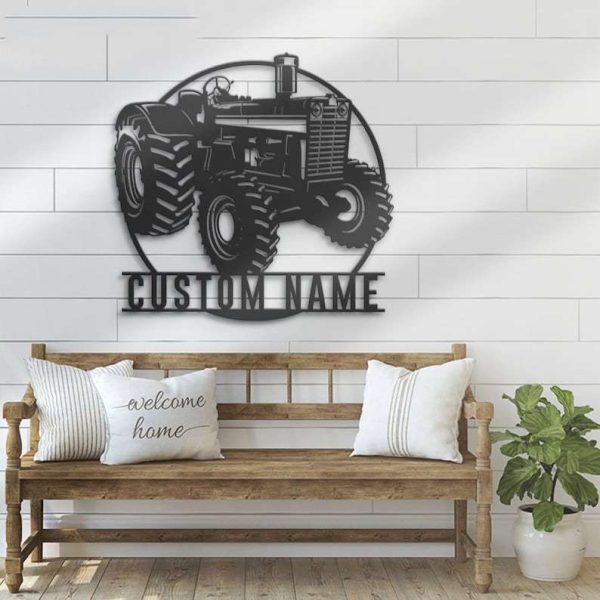 Personalized Tractor Driver Sign Farm Tractor Custom Metal Signs Farmhouse Decor Trucker Gifts