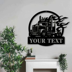 Personalized Trucker Sign Truck Driver Custom Metal Sign Truck Sign Gifts  For Trucker - Custom Laser Cut Metal Art & Signs, Gift & Home Decor