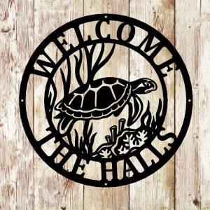 Personalized Turtle Sign Sea Turtle Metal Wall Art Under Sea Life Turtle Decor Ocean Decor Beach Decor Turtle Lover Gift 5