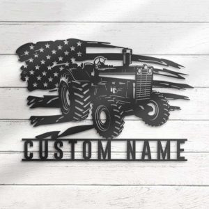 Personalized US Tractor Driver Sign Farm Tractor Custom Metal Signs Farmhouse Sign Farmer Trucker Gifts