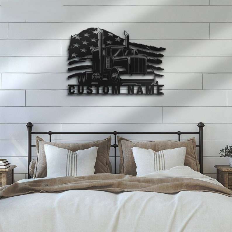 American Flag Semi Truck Driver Gifts Truck Lovers Trucker - Truck