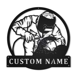 Personalized Welder Monogram Garage Workshop Man Cave Decor Custom Metal Sign 2