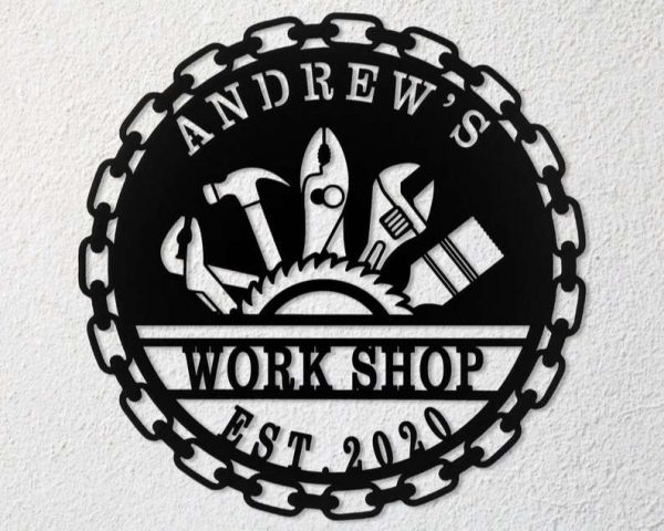 Personalized Workshop Metal Sign Garage Sign Man Cave Decor Birthday Gifts