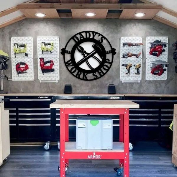 Personalized Workshop Sign Garage Sign Gifts for Dad Man Cave Decor Housewarming Gifts