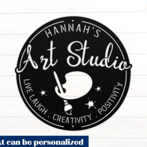 Personlized Art Studio Metal Sign Gift for Painter Artist Creative Craft Room Decor 1