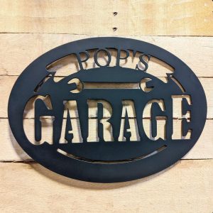 Pops Garage Metal Sign Personalized Metal Name Signs Man Cave Decor Fathers Day Gift 2