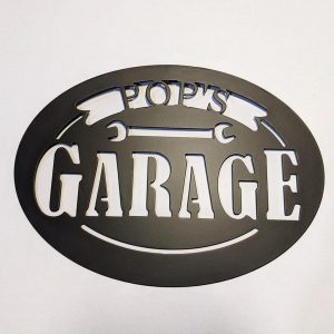 Pops Garage Metal Sign Personalized Metal Name Signs Man Cave Decor Fathers Day Gift 3
