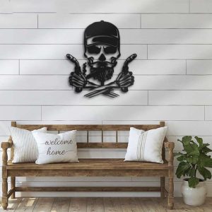 Skull Welding Metal Wall Art Welder Ironworker Custom Metal Sign 2