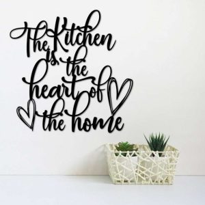 The Kitchen is the Heart of the Home Gift for Mom Grandma Housewarming Gift Custom Metal Sign 4