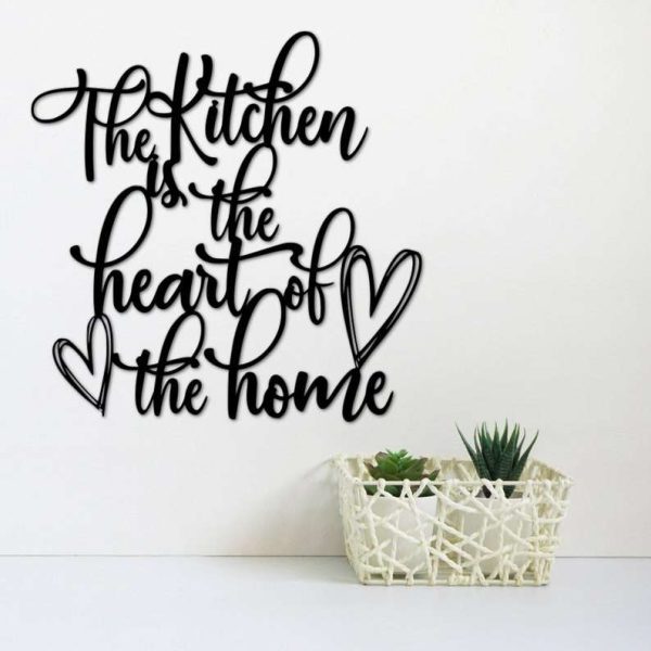 The Kitchen is the Heart of the Home Gift for Mom Grandma Housewarming Gift Custom Metal Sign