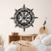 Vegvisir Sign Scandinavian Sign Viking Compass Metal Sign Housewarming Gifts 3