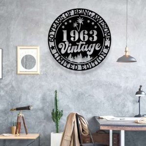 Vintage 1963 Sign 60th Birthday Gifts 1963 Metal Signs 4
