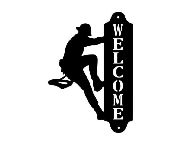 Welcome Lineman Address Sign Custom Your House Number or Last Name Wreath Door Hanger Custom Metal Sign