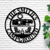 Welcome to Campground 5th Wheel Camper RV Decor Family Name Sign Anniversary Birthday Gift Custom Metal Sign 1
