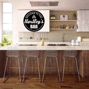 Welcome to Our Home Bar Custom Name Metal Sign Home Bar Pub Business Sign Housewarming Gift 3