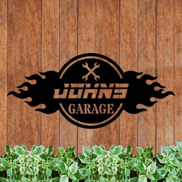 Custom Garage Sign Personalized Last Name Signs Man Cave Workshop Wall Art Decor Fathers Day Gifts