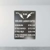 Funny Welder Labor Rates Custom Metal Sign 1 1