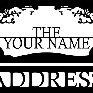 Personalized 2 Pieces Spring Tree Address Sign House Number Plaque Custom Metal Sign