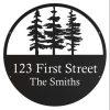 Personalized 3 Trees Address Sign House Number Plaque Custom Metal Sign 1 1