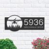 Personalized Airplane Pilot Address Sign House Number Plaque Custom Metal Sign 1