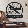 Personalized Airplane Sign Aircraft Hangar Pilot Name Sign Airforce Patriotic Decor Gift Custom Metal Sign 3