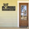 Personalized American Bully Dog Cute Puppy Address Sign House Number Plaque Custom Metal Sign 2