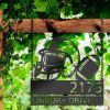 Personalized American Football Helmet Sport Address Sign House Number Plaque Custom Metal Sign 2