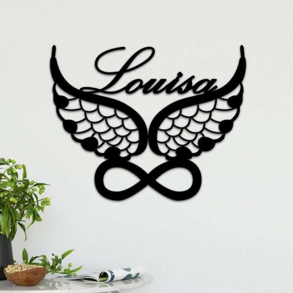 Personalized Angel Wings Memorial Sign Loss Gift Custom Metal Sign