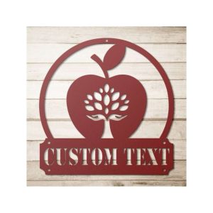 Personalized Apple Orchard Garden Farm Decorative Custom Metal Sign Housewarming Gift 1