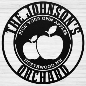 Personalized Apple Orchard Garden V2 Apple Farm Address Sign Decorative Custom Metal Sign Housewarming Gift