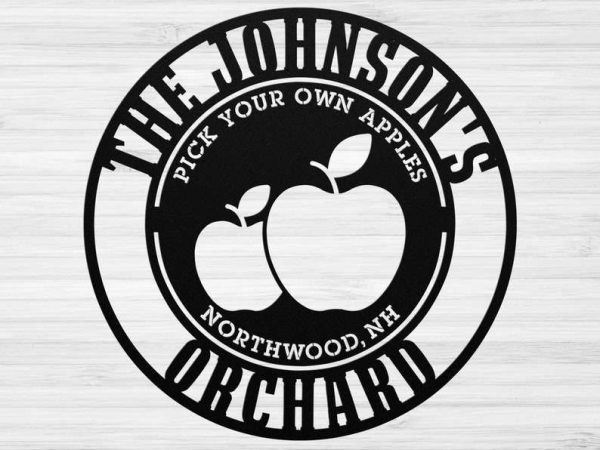 Personalized Apple Orchard Garden V2 Apple Farm Address Sign Decorative Custom Metal Sign Housewarming Gift