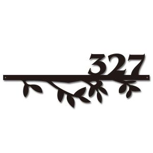 Personalized Bamboo Tree Address Sign House Number Plaque Custom Metal Sign