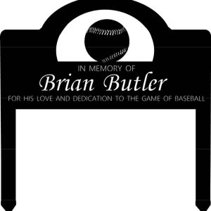 Personalized Baseball Player Memorial Sign Yard Stakes In Memory Sign With Baseball Grave Marker Cemetery Decor Custom Metal Sign 1
