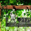 Personalized Basset Hound Dog Cute Puppy Address Sign House Number Plaque Custom Metal Sign 2