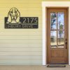 Personalized Basset Hound Dog Cute Puppy Address Sign House Number Plaque Custom Metal Sign 3