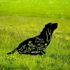 Personalized Basset Hounds Dog Memorial Sign Yard Stakes Floral Basset Hounds Grave Marker Cemetery Decor Custom Metal Sign 2