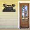 Personalized Beach Van SummerPalm Tree Camping Address Sign House Number Plaque Custom Metal Sign 3