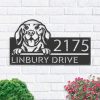 Personalized Beagle Dog Cute Puppy Address Sign House Number Plaque Custom Metal Sign 1