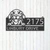 Personalized Beagle Dog Cute Puppy Address Sign House Number Plaque Custom Metal Sign 3